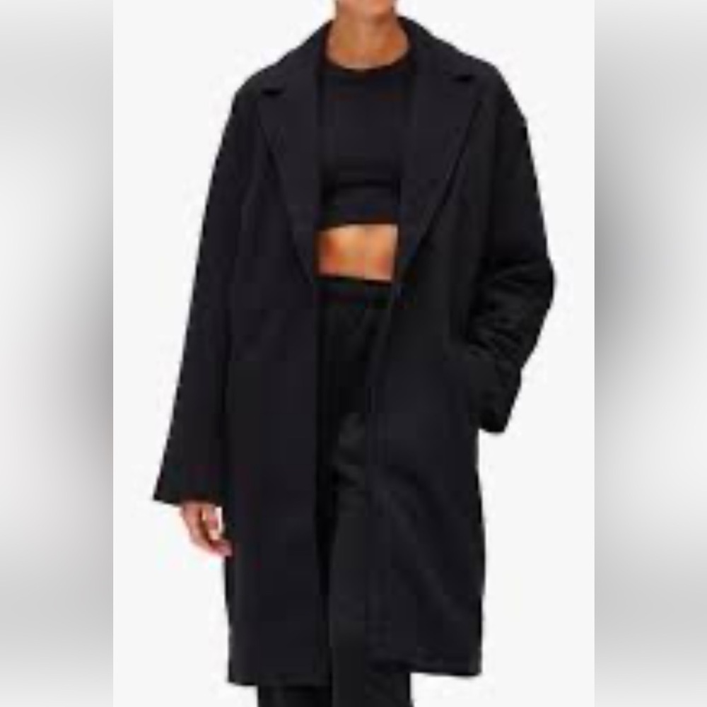 ALO Yoga Women's Black Long Trench Coat